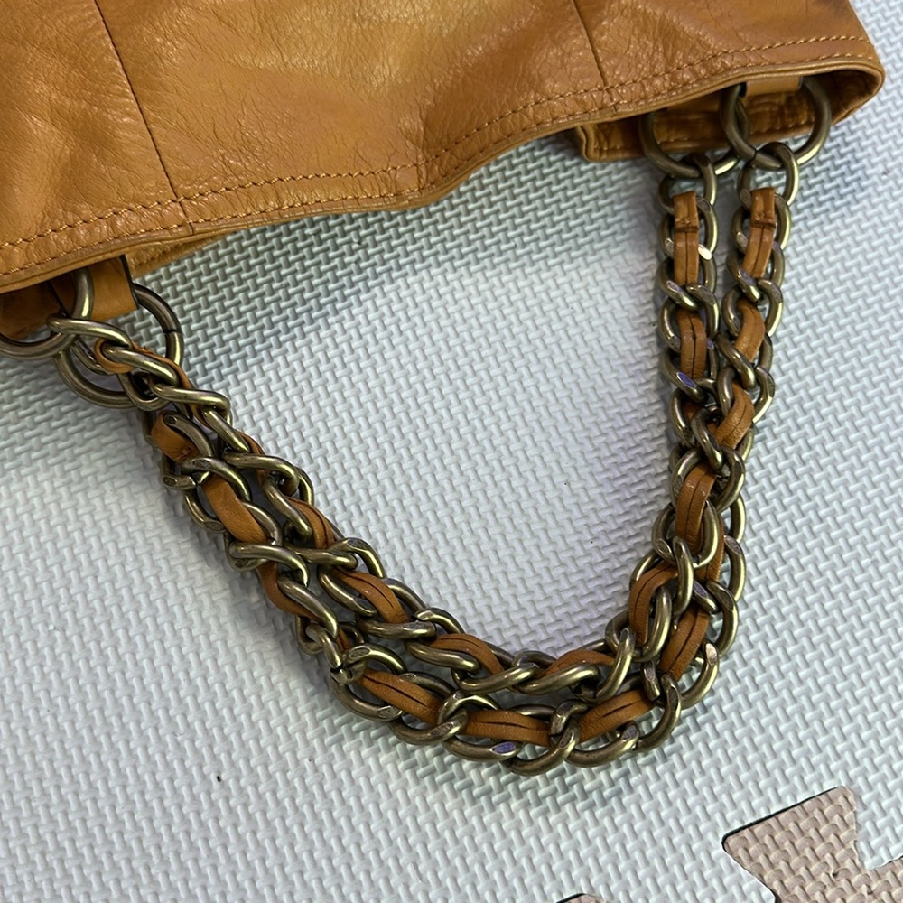B.MAKOWSKY LEATHER TOTE,RICH BUTTERY CAMEL COLOR - Picture 5 of 11